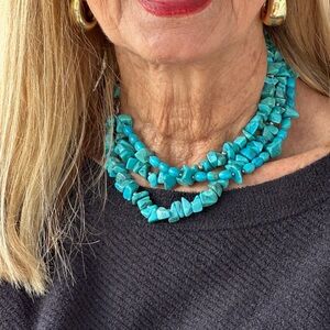 Barse genuine turquoise nugget necklace bought  it at Macy’s a few years ago.